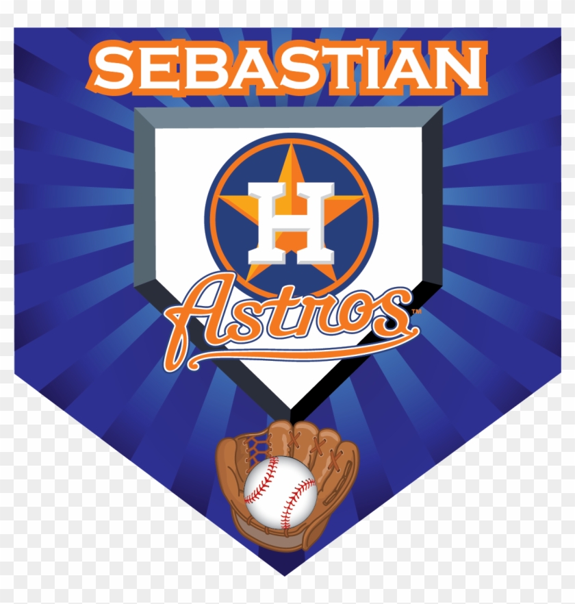Astros Custom Home Plate Banner - Houston Astros Clipart #3128481