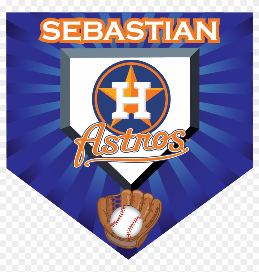 Astros Custom Home Plate Banner - Houston Astros Clipart