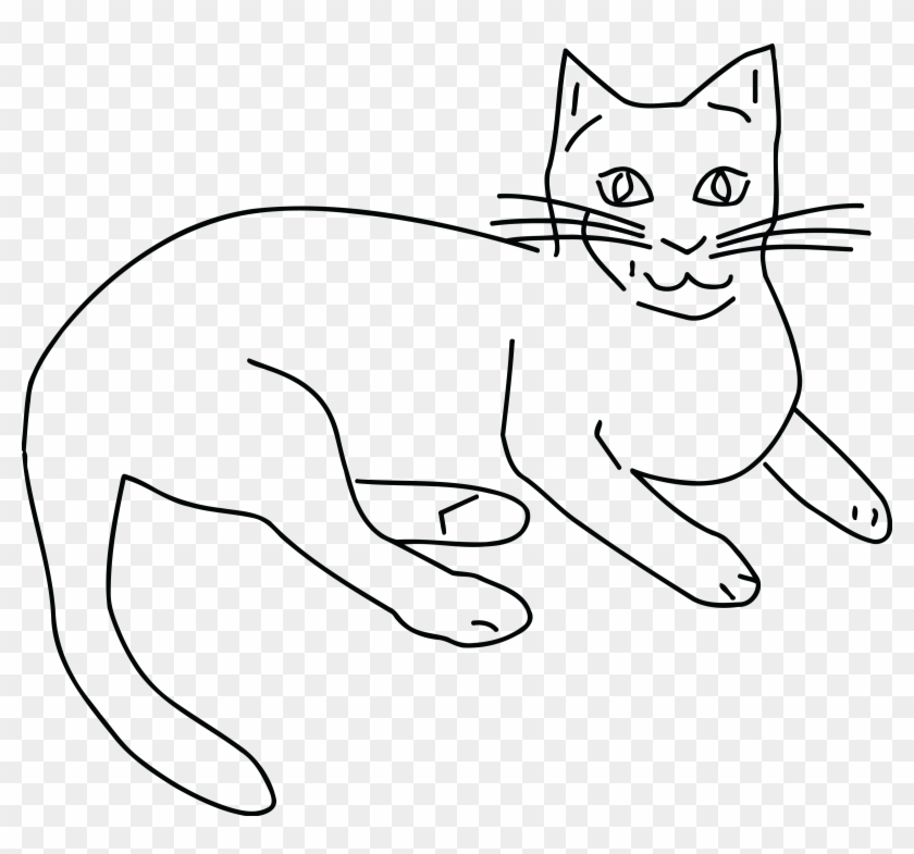 Free Clipart Of A Black And White Cat - Cat Clipart Black And White Jpeg - Png Download