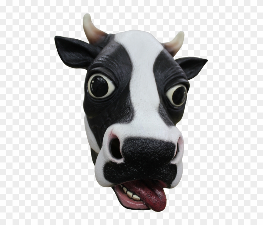 Dairy Farm Animal Ghoulish Deluxe Adult Latex Black - Cow Mask Png Clipart #3130297