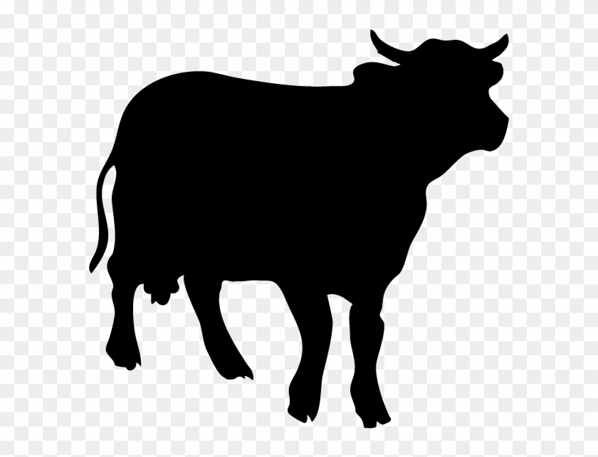 Sticker Vache Silhouette Arts Plastiques - Silhouette Vache Png Clipart #3130358