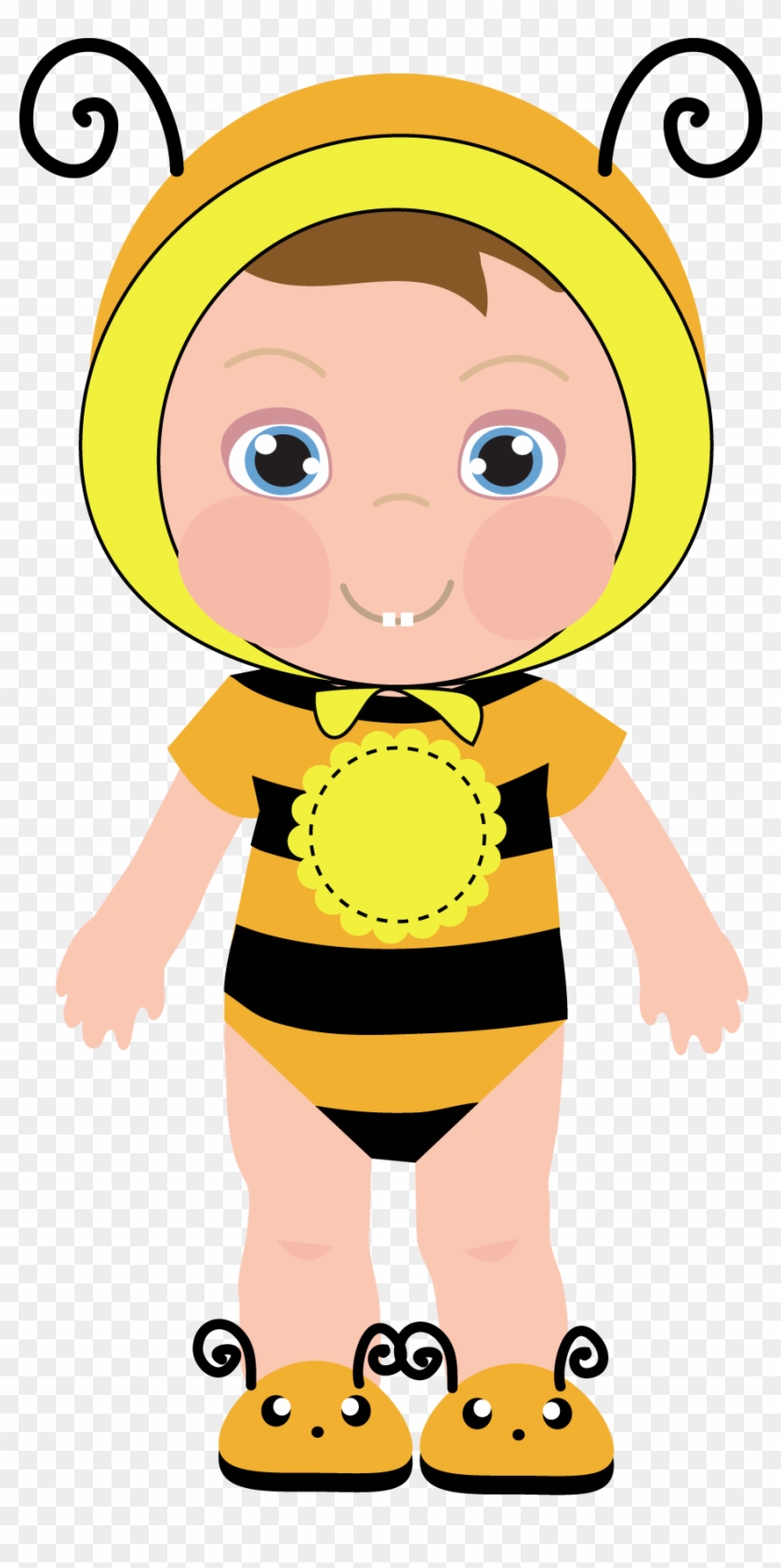 Bee Clipart Baby Girl - Clip Art - Png Download