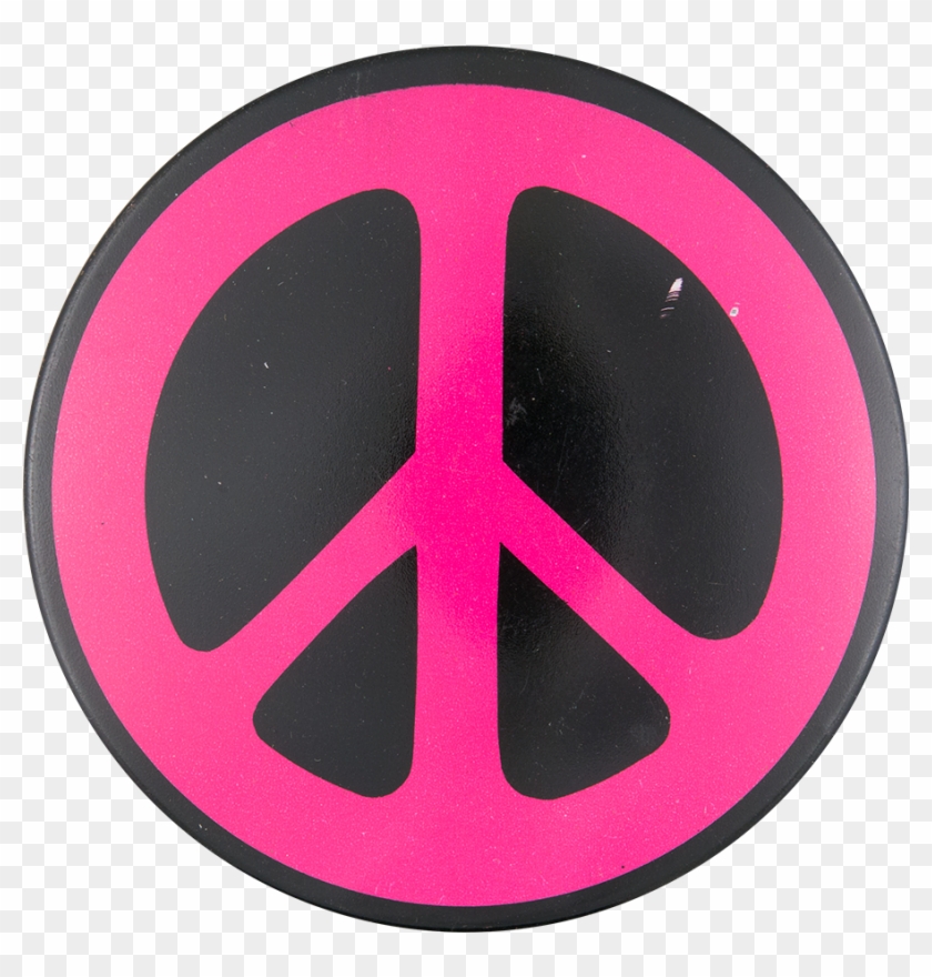 Pink Peace Sign Cause Button Museum Clipart #3131824