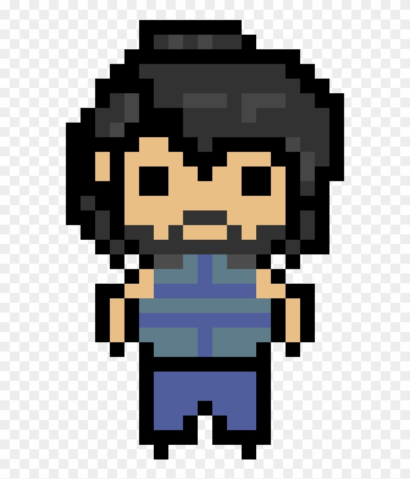 Treeboi 3 Beard Short Hair - Chara Pixel Art Clipart