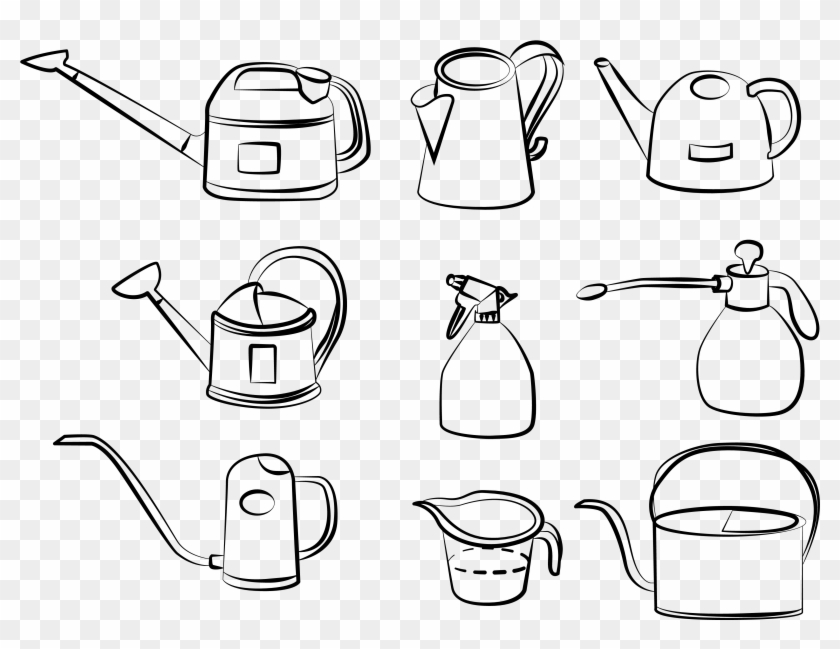 Gardening Tool Kettle Element Png And Vector Image - Sketch Clipart #3133151