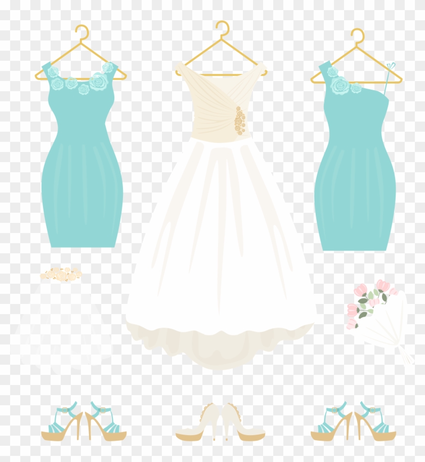 Exquisite Wedding Dress Clipart - Wedding Dress - Png Download
