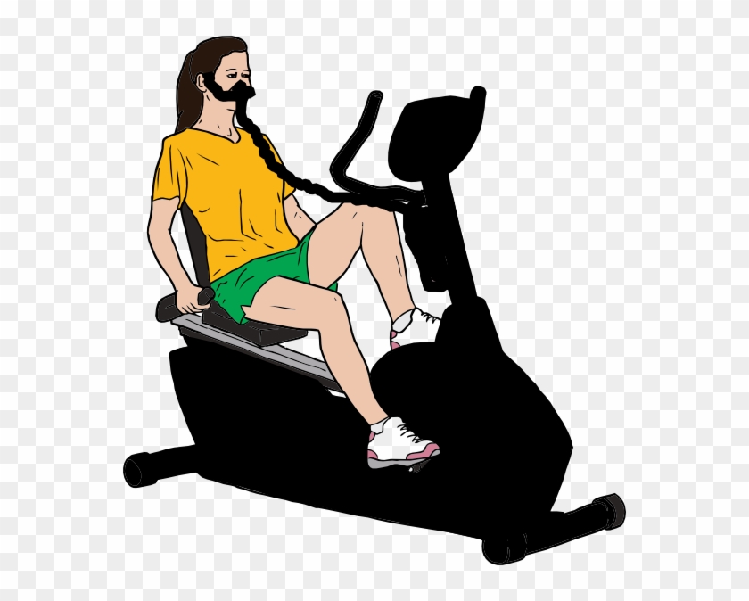 Girl - Recumbent Bike Clip Art - Png Download