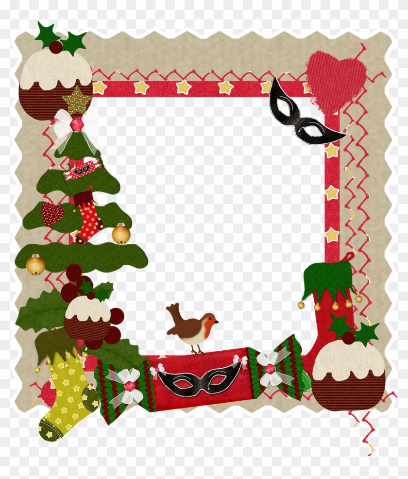 Christmas Frame Heart Card Png Image - Santa Christmas Images Frame Clipart #3133389
