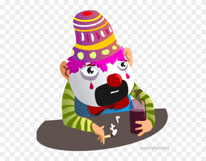 Payaso Triste Clown 555px - Palhaco Chorando Desenho Animado Clipart