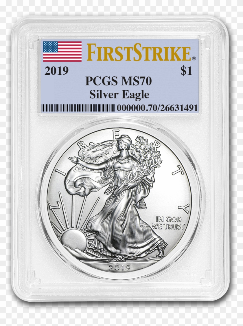 2019 Silver American Eagle Ms-70 Pcgs Coin For Sale - 2016 American Silver Eagle Clipart