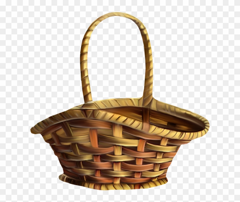 Wicker Basket - Victorian Basket Clipart