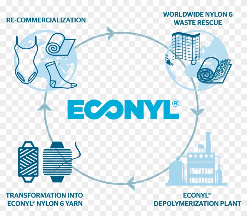 Since 2013, 375 Tonnes Of Discarded Fishing Nets Have - Econyl Regeneration System Clipart #3135884