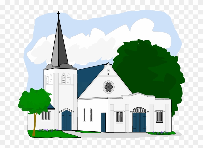 Jpg Black And White Church Steeple Clipart - Transparent Background Church Clipart - Png Download