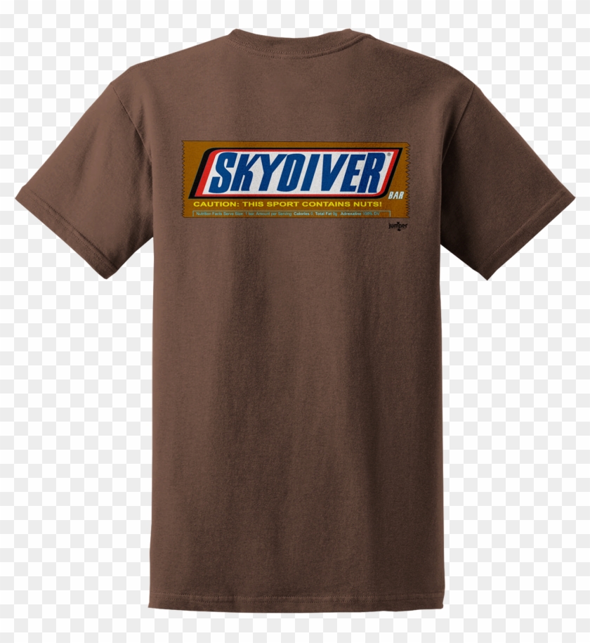 Snickers Style Skydive T Shirt - Active Shirt Clipart