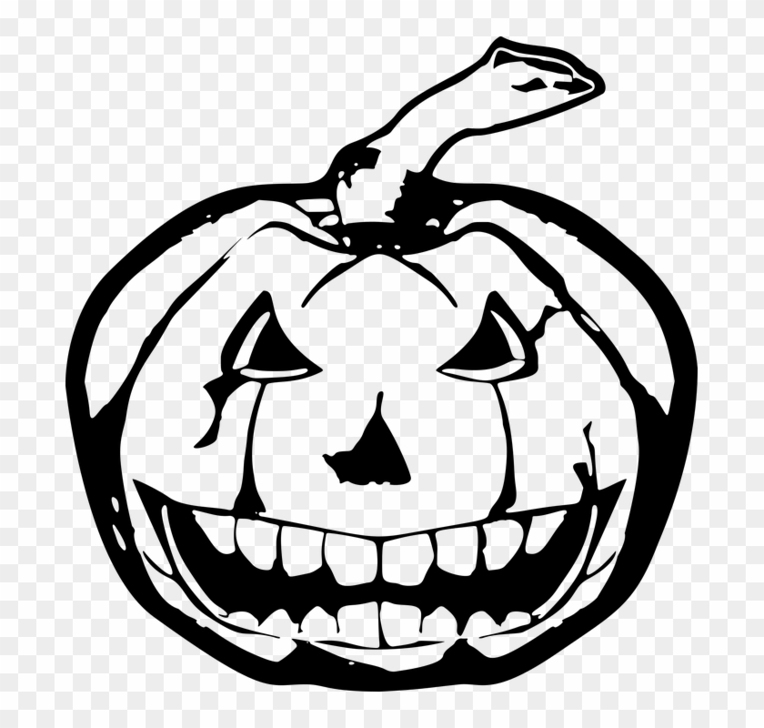 Pumpkin Clipart Creepy - Scary Jack O Lantern Clip Art - Png Download