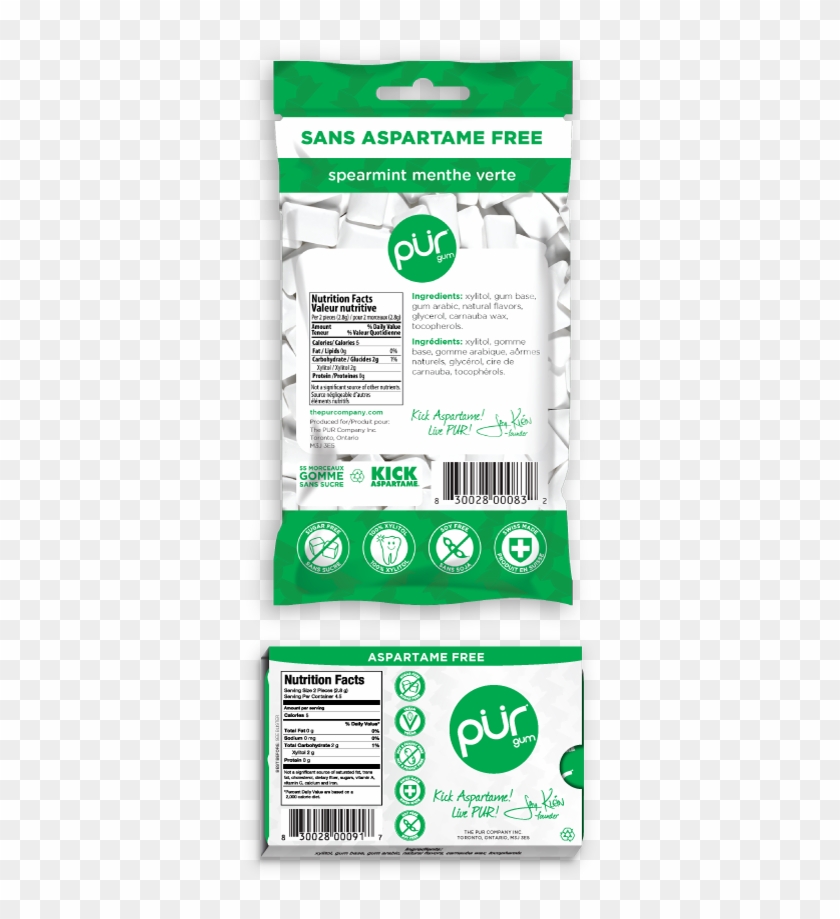 Spearmint Back - Pür Gum Clipart #3138122