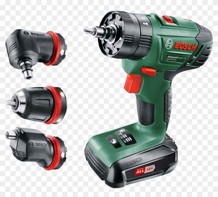 Bosch Advancedimpact 18 Quicksnap Hammer Drill, Green/black - Bosch Advanced Drill 18 Clipart