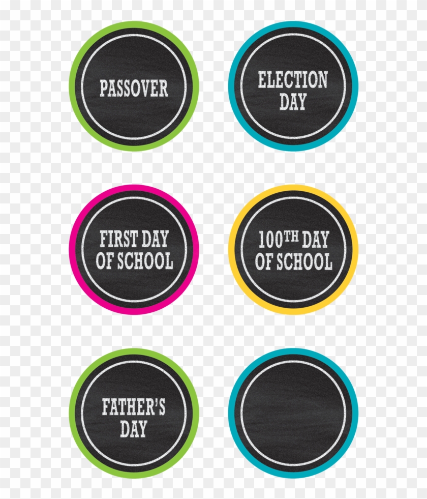 Tcr3720 Chalkboard Brights Holidays & Special Events - Circle Clipart