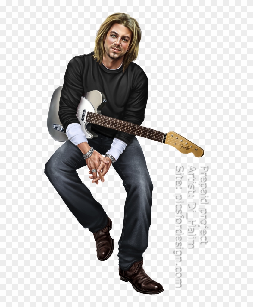 Men Musician 4 - Electric Guitar Clipart