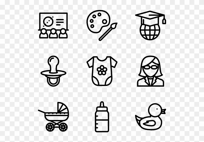 School And Childhood - Posts Icons Clipart #3138833