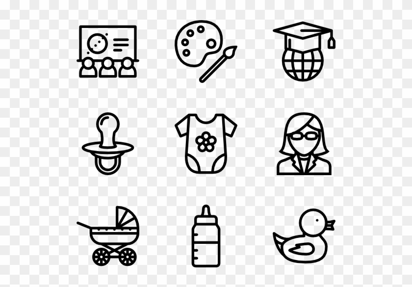 School And Childhood - Posts Icons Clipart