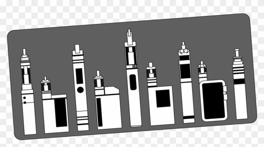 Powerpoint Cover Slide With Pictures Of Various Vaping - Illustration Clipart #3139334