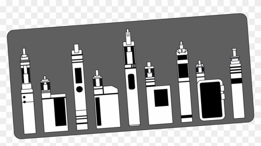 Powerpoint Cover Slide With Pictures Of Various Vaping - Illustration Clipart