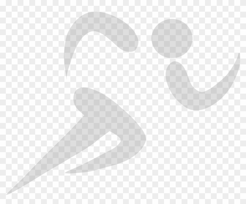 Running Athlete Silhouette - Run Logo Png White Clipart #3141903