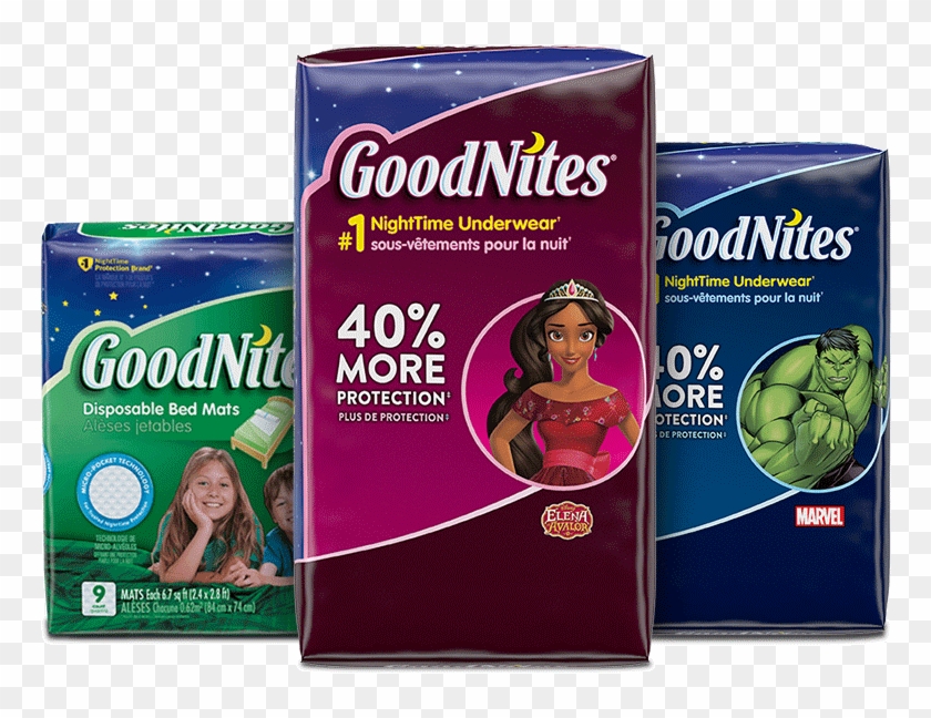 Goodnites® Bed Mats Boys Hulk Girls Elena Nighttime - General Supply Clipart #3142114
