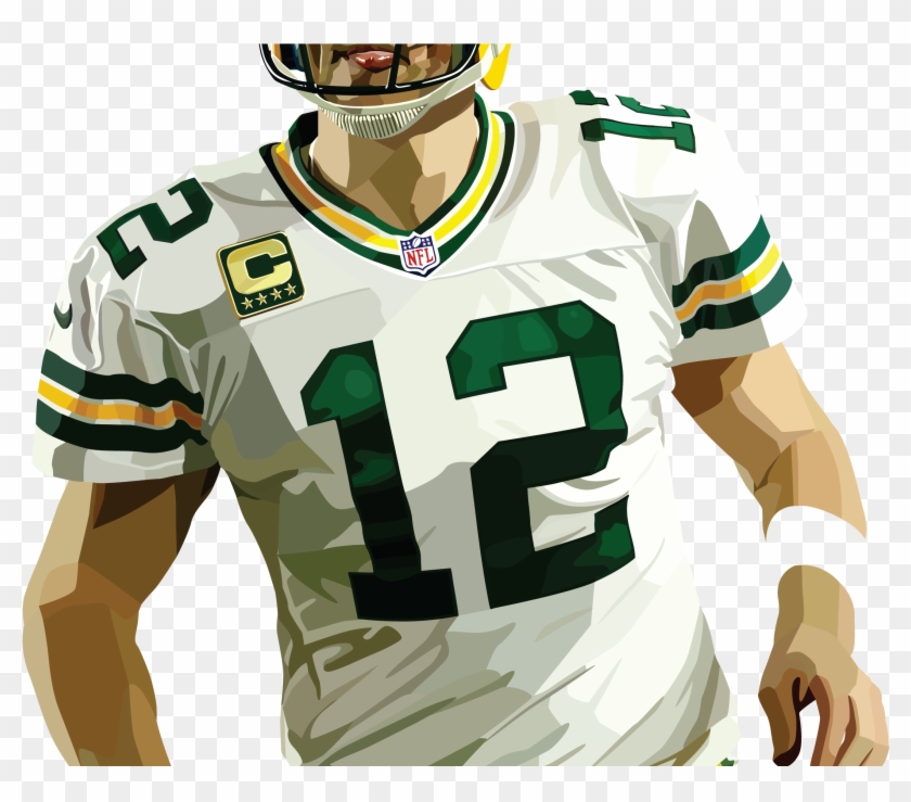 Aaron Rodgers Vector Illustration - Aaron Rodgers Transparent Clipart #3142765
