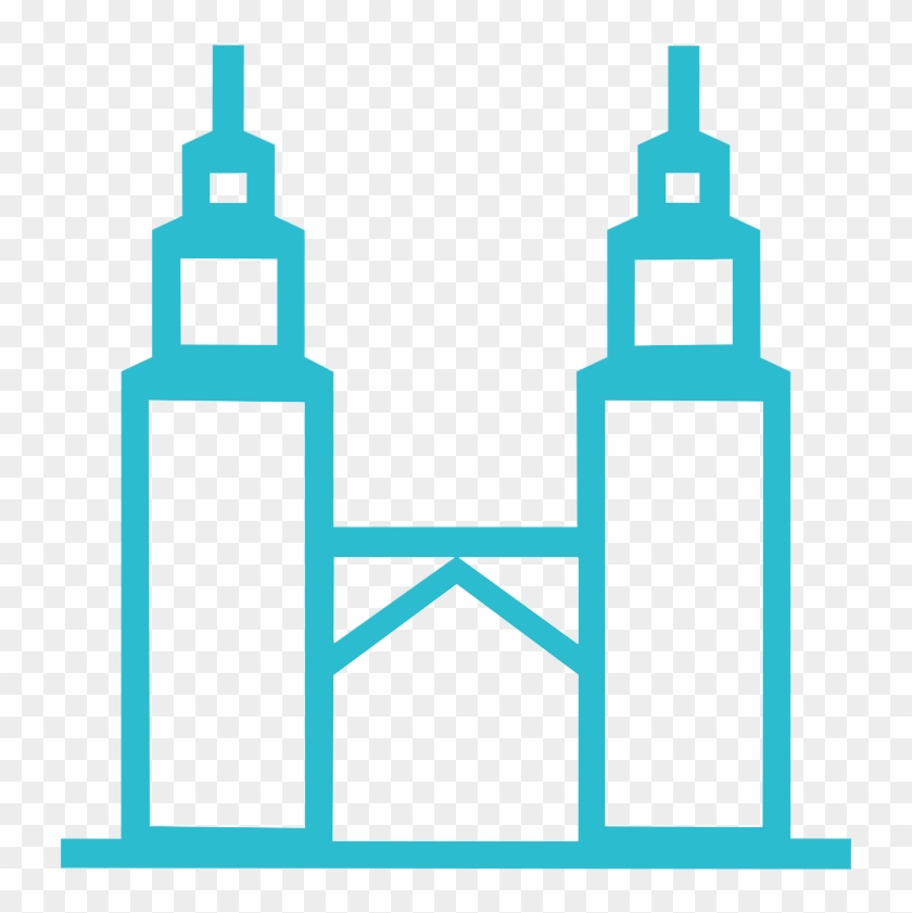 Petronas Twin Towers Icons Png - Malaysia Twin Tower Icon Clipart #3143259