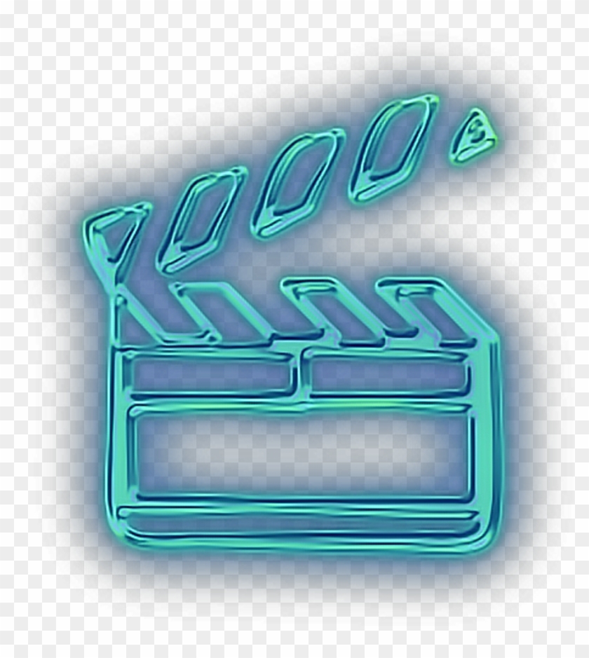 Download Cinema Cine Grabacion Tumblr Led Neon Blue - Png Azul Clipart