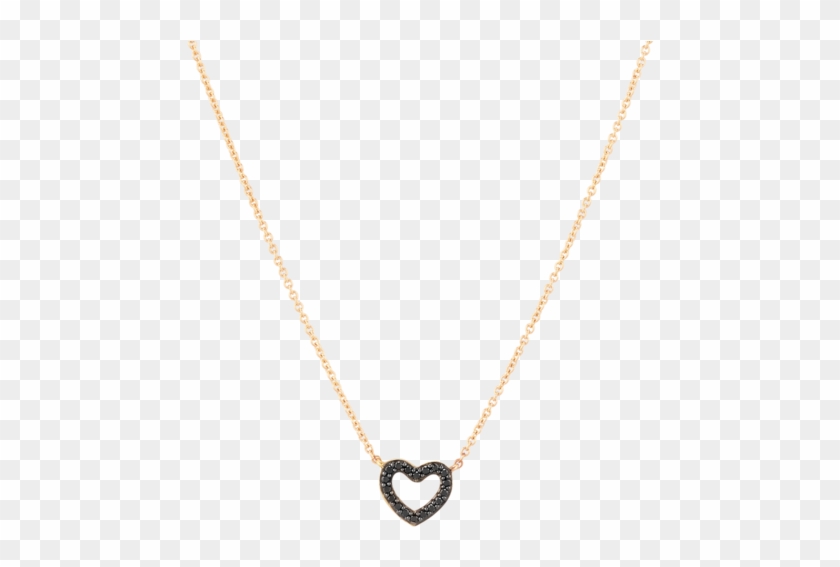 Pavé Heart Necklace Black Diamonds - Pendant Clipart #3143984