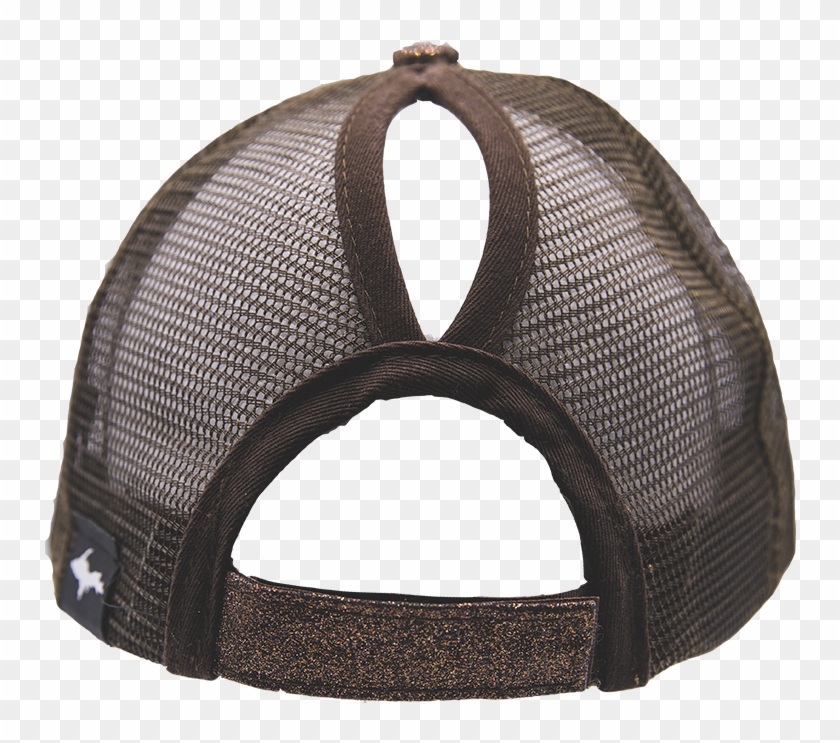 Hat - "u - P - Silhouette" Women's Bronze Glitter Ponytail - Baseball Cap Clipart #3144518