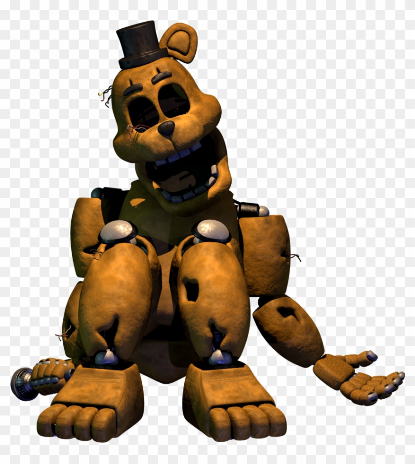 Modelgolden Freddy, But Hes Actually A Spring Suit - Golden Freddy Model Clipart