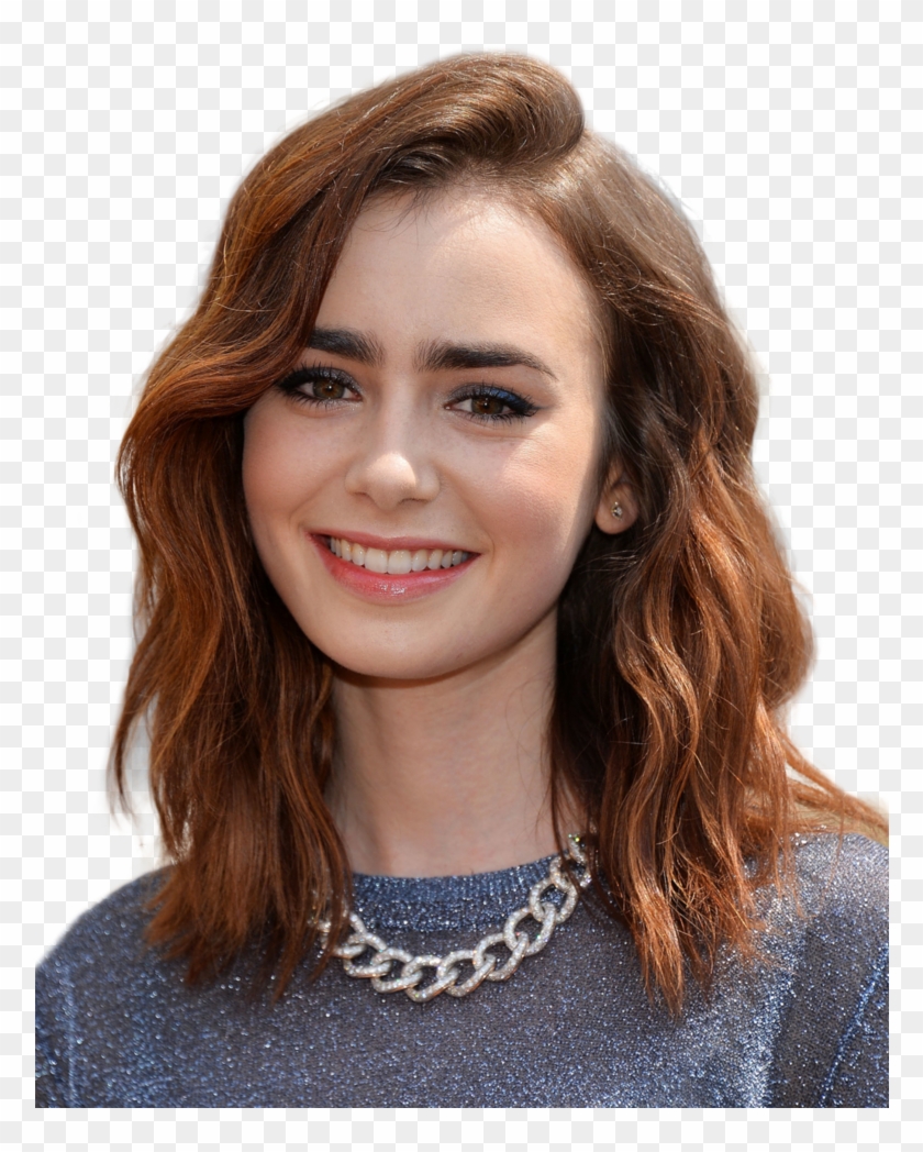 Lily Collins 2 By Flowerbloom172 - Shoulder Length Haircut For Frizzy Hair Clipart