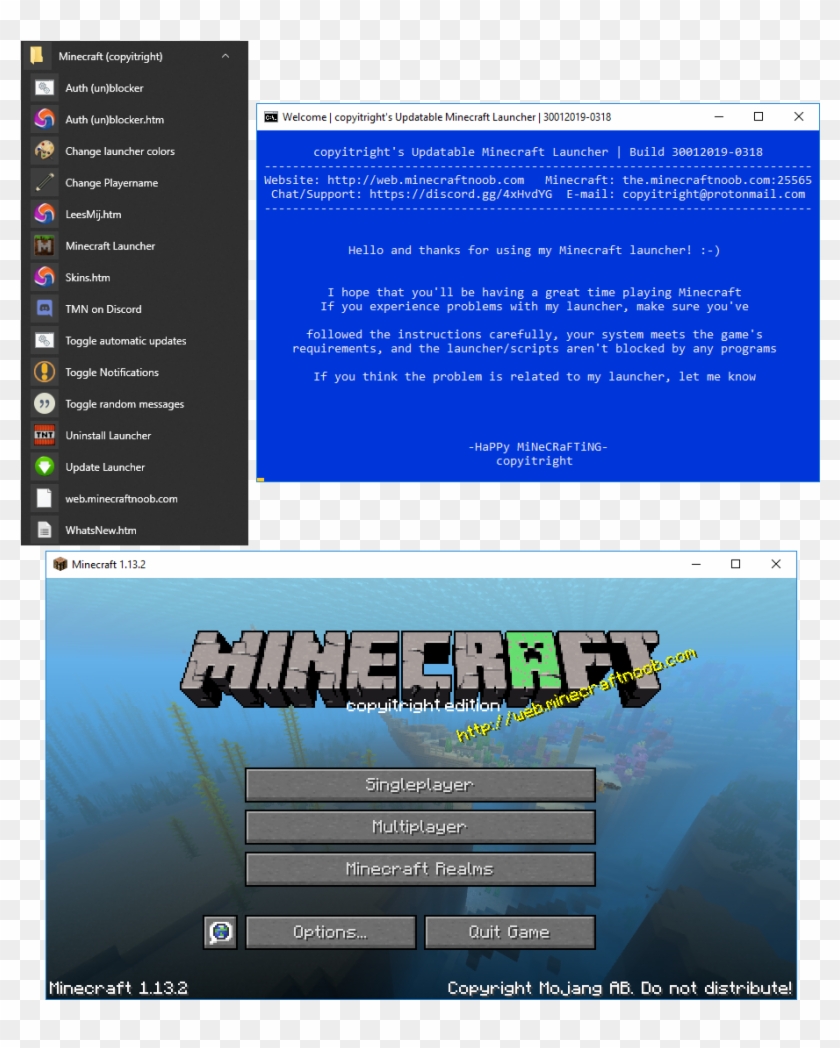 Copyitright's Updatable Minecraft Launcher - Minecraft Clipart #3147219