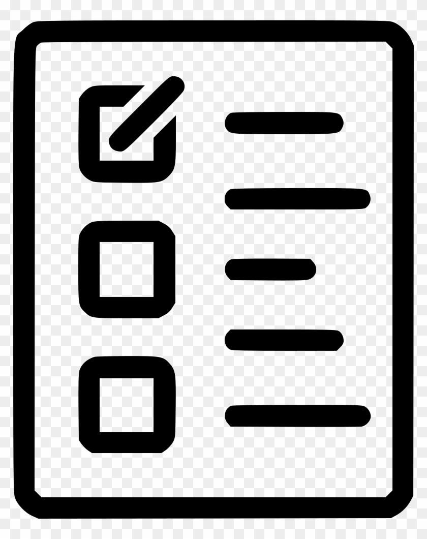 Checklist List Paper Receipt Report Svg Png Icon Free - Paper List Icon Clipart