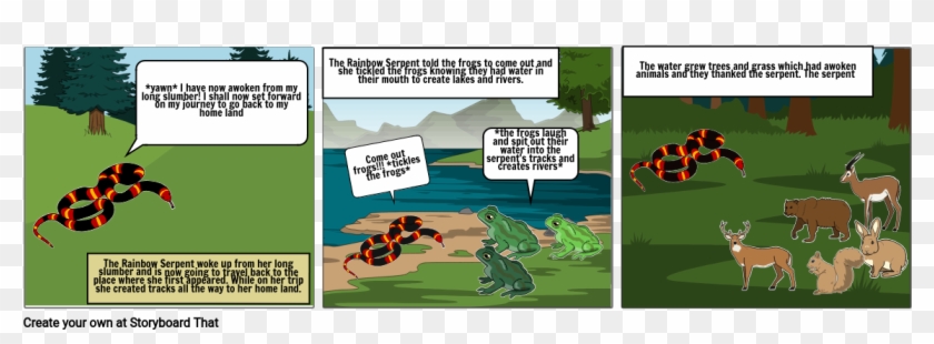 Rainbow Serpent Myth - Cartoon Clipart