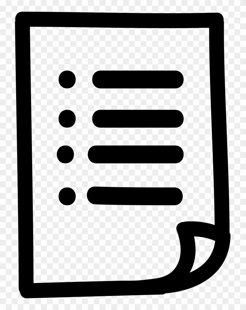 List Paper Hand Drawn Symbol Comments - Liste Symbol Clipart