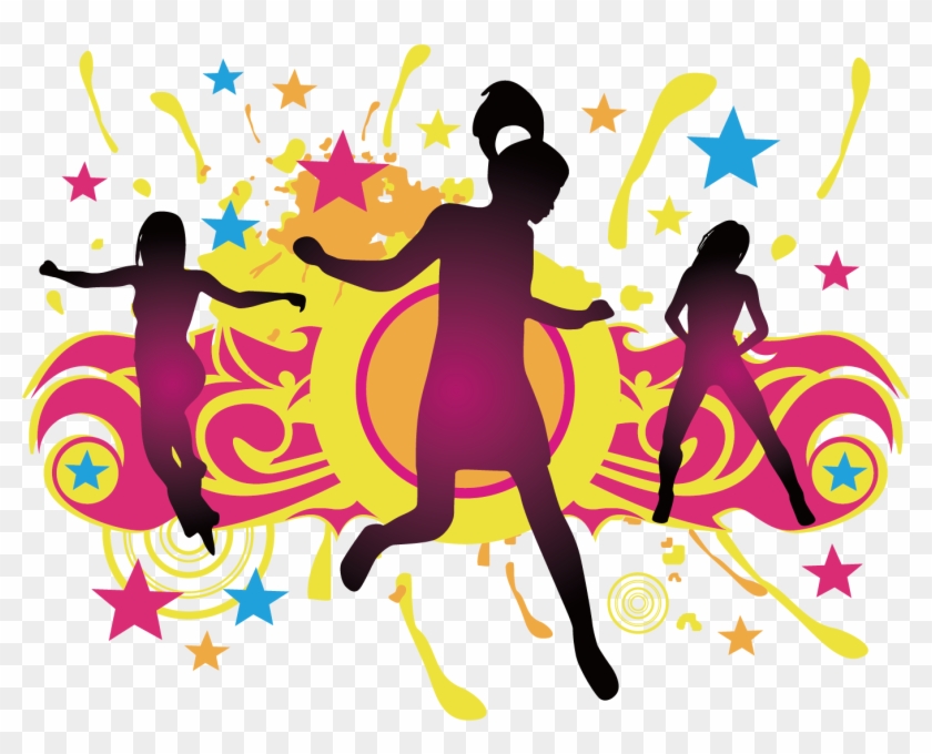 Party Silhouette Women - Jumping Party Clipart