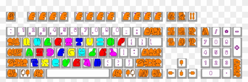 Choose Your Keycap Colors Clipart