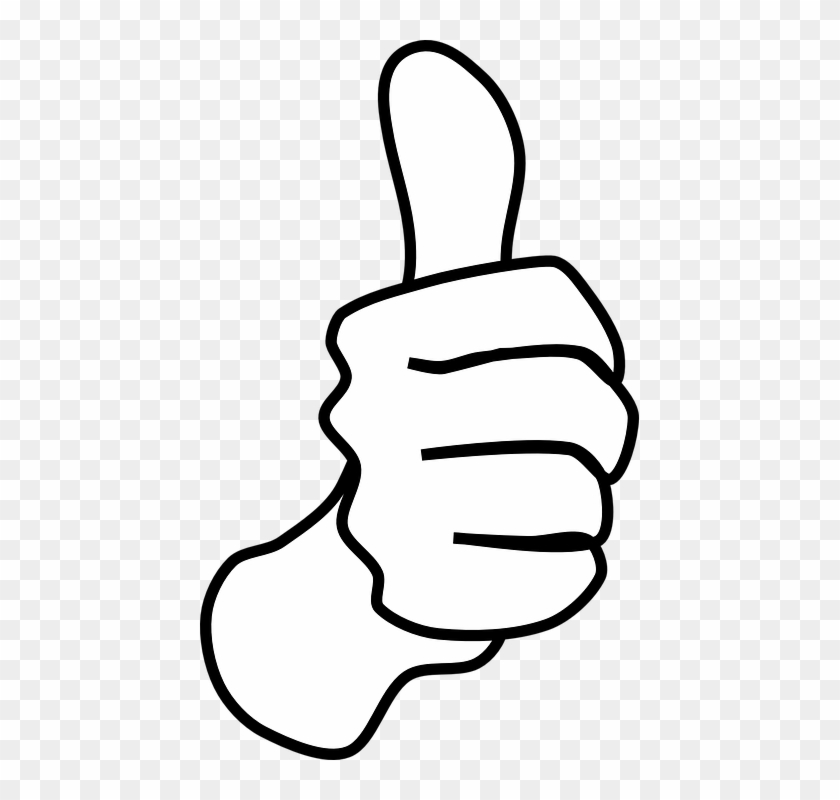 Thumb Up, Hand, Like, Confirm, Go, Top, Yes, Sign - Line Drawing Of Thumb Clipart