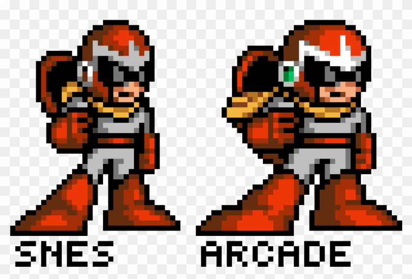 Proto Man Sprite Comparison - Proto Man Without Helmet Sprite Clipart