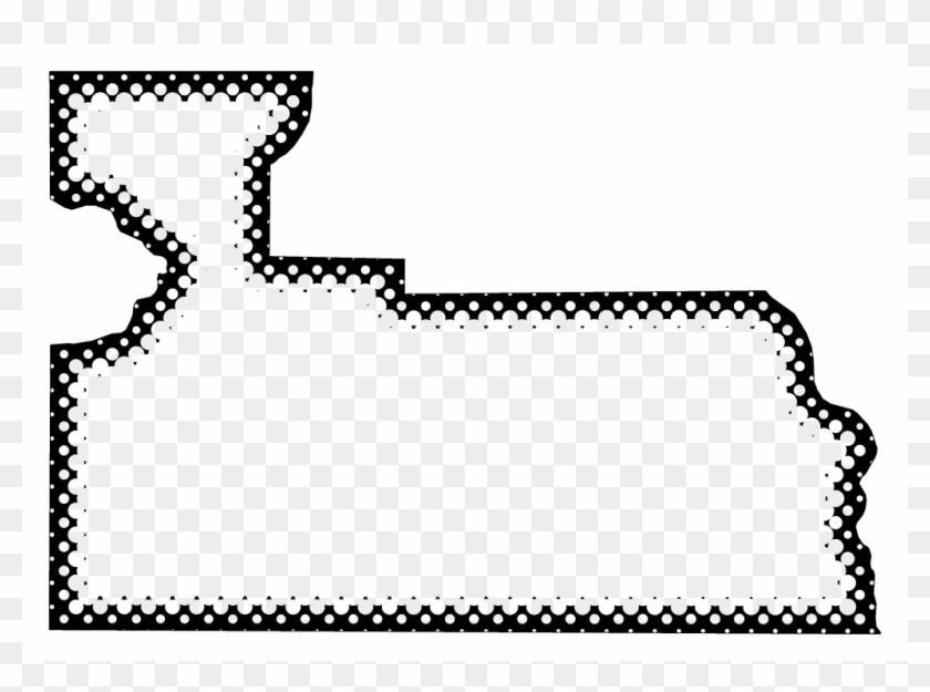 A Map Of Orange With Dots Reversed Out Of A Black Outline - Silhouette Clipart #3150530