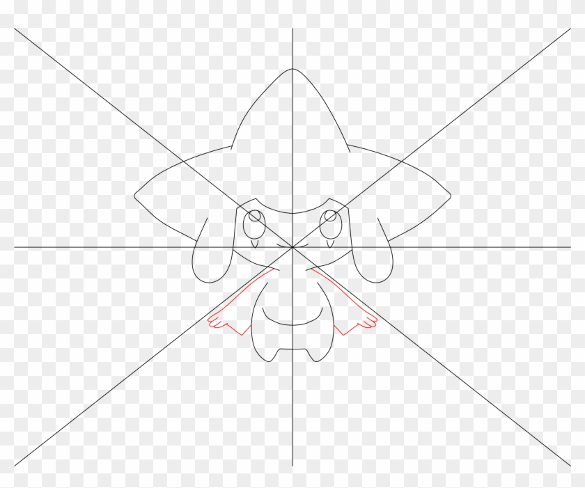 How To Draw Pokemon Jirachi Step - Line Art Clipart #3150935