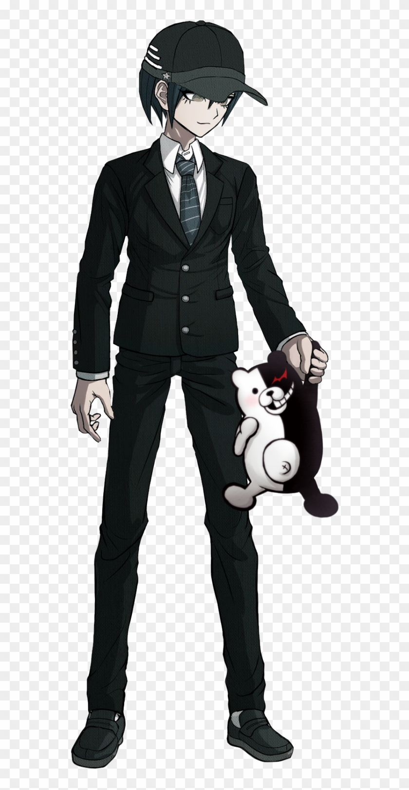 Prologue Shuichi Holding A Monokuma For Anon ~ - Saihara Shuichi Sprite Png Clipart #3151445