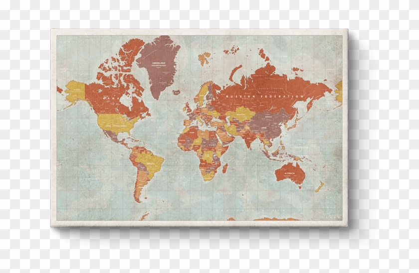 Vintage World Map Png - Engineers Without Borders Chapter Map Clipart