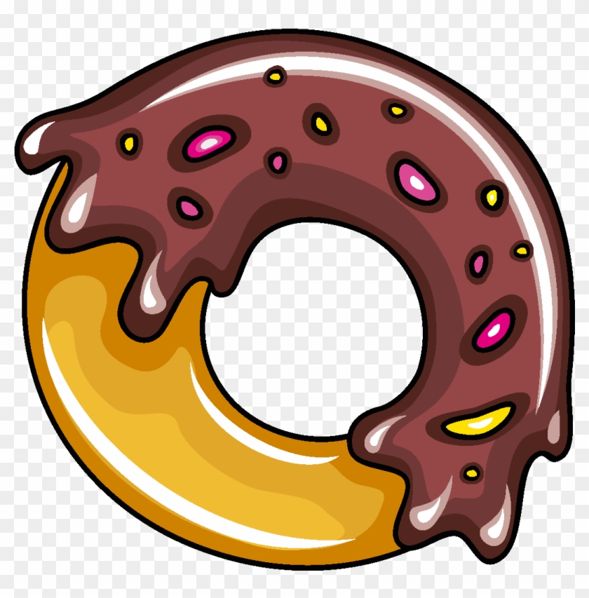 Vector Delicious Chocolate Donut - Vector Graphics Clipart