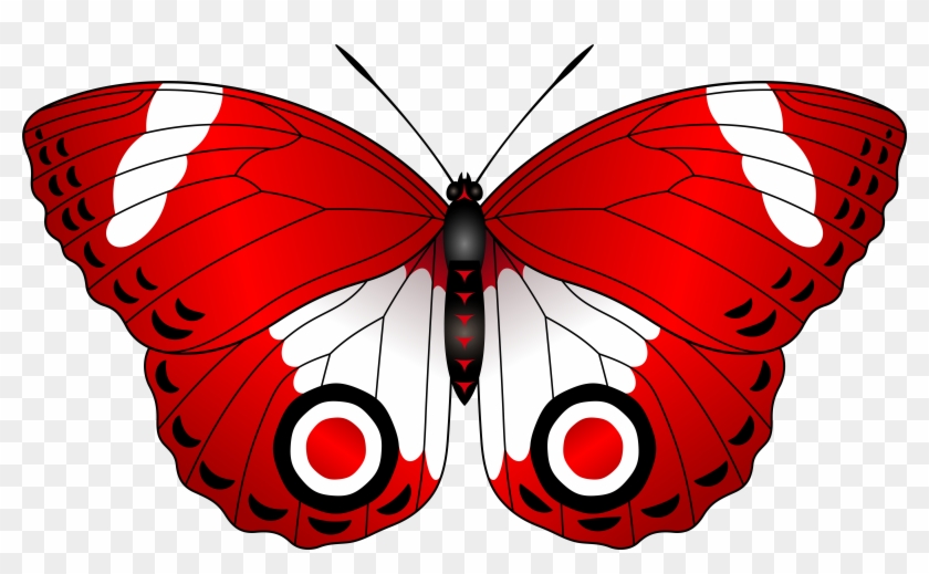 Graphic Black And White Stock Transparent Clip Art - Red Butterfly - Png Download #3155213